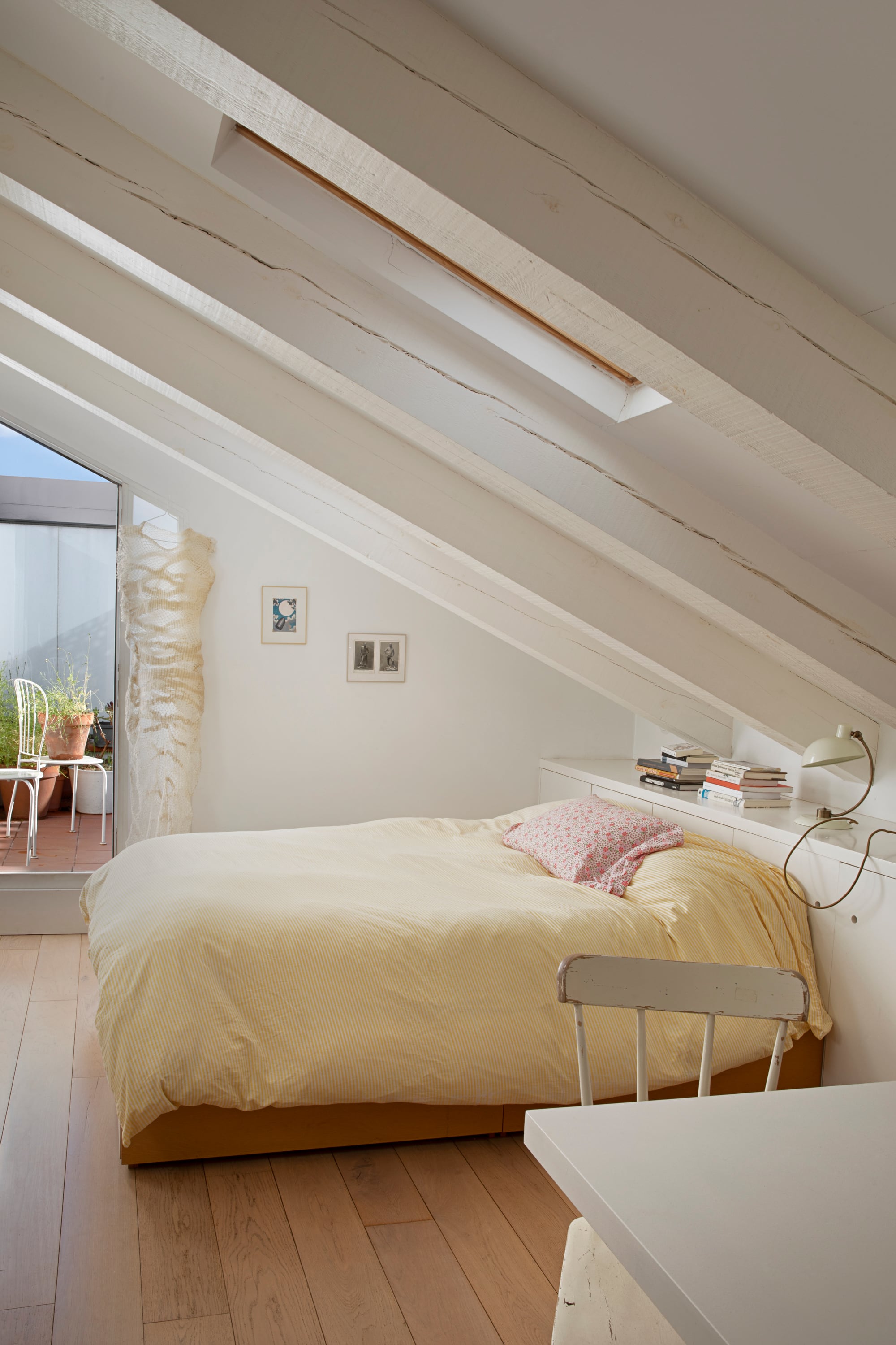 Dormitorio del piso de Raquel Buj. 