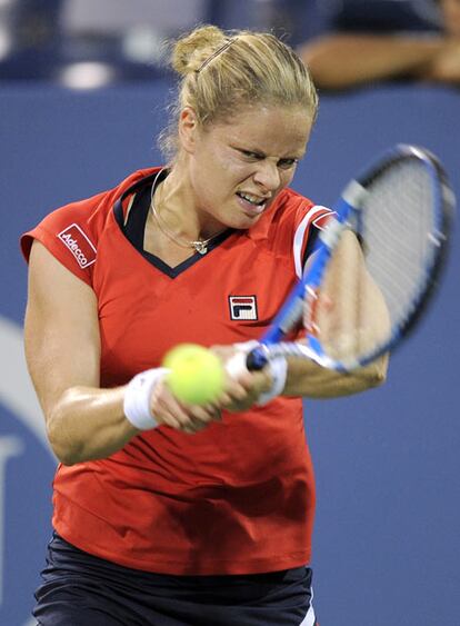 Clijsters, durante un partido del torneo.