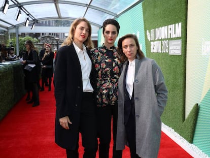 Adèle Haenel, Noémie Merlant y Céline Sciamma, en Londres la semana pasada. 
 