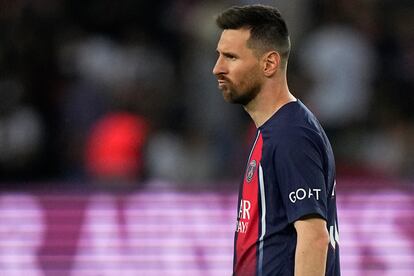 Lionel Messi, durante su último partido con el PSG este sábado.