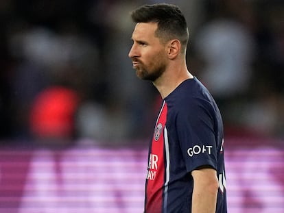 Lionel Messi, durante su último partido con el PSG este sábado.