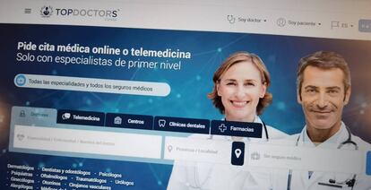 Web de la plataforma Top Doctors.