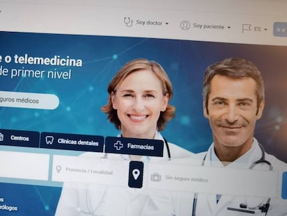 Web de la plataforma Top Doctors.