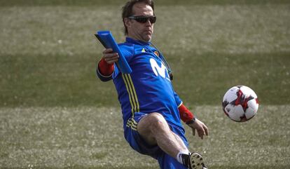 Julen Lopetegui, en el entrenamiento de la selección española.