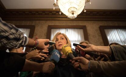 La delegada del Gobierno en la Comunidad de Madrid,  Maria Concepción Dancausa, en  la delegación del Gobierno. 