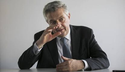 El responsable del Alto Comisionado de ACNUR, Filippo Grandi, este lunes en Madrid.