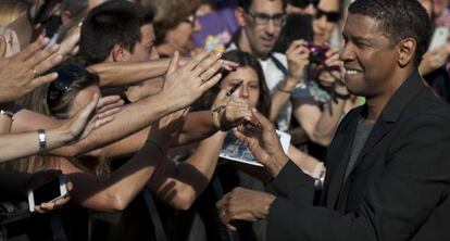 Denzel Washington y su baño de multitudes en San Sebastián.