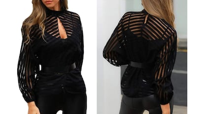 Blusa con diseño a rayas.