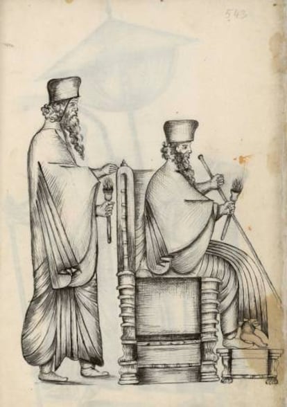 Ilustración en el manuscrito 'Comentarios…', de García de Silva y Figueroa.