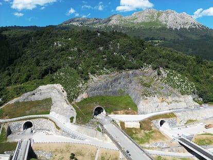 Vista de las obras de la 'Y vasca'.