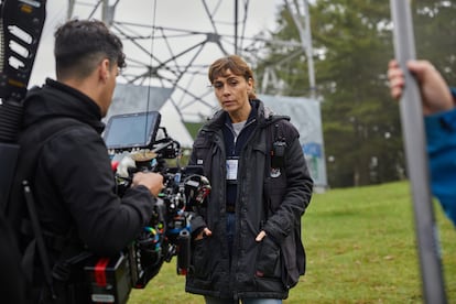 Itziar Atienza, en un momento del rodaje de 'Desaparecido'. Imagen cedida por la productora.