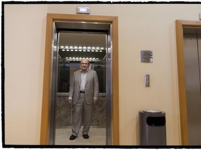 Salman Rushdie em um hotel de Xalapa.