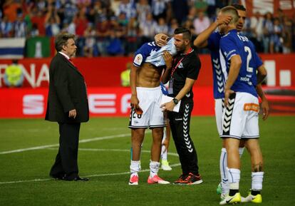 Deyverson llora después de perder el partido.