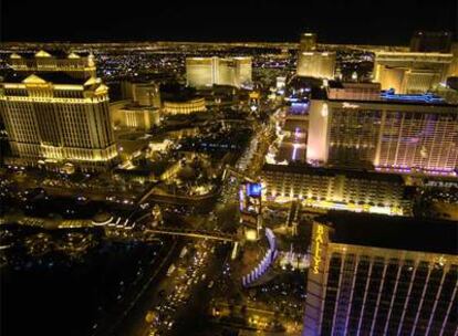 Vista aérea de la ciudad de Las Vegas (Estados Unidos).