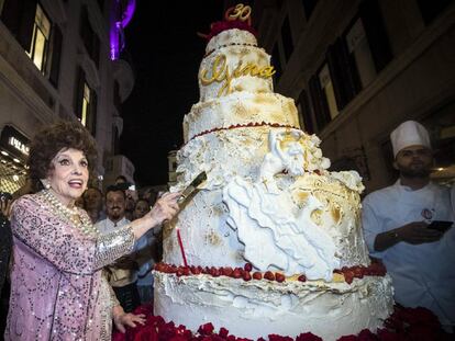 Gina Lollobrigida, este martes en Roma, en su 90 cumplea&ntilde;os.