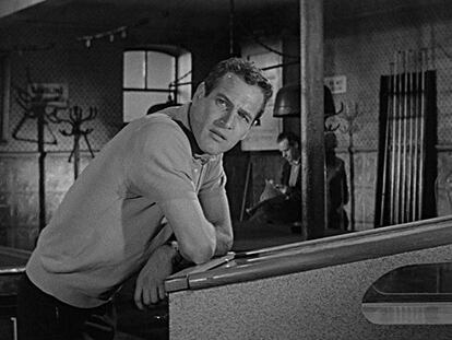 Paul Newman, en un instante de 'El buscavidas'.