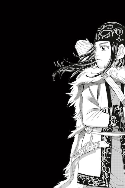 La étnica: Asirpa, de Golden Kamuy.
La imagen publicitaria de la exposición que acogerá el Museo Británico corresponde a Asirpa, coprotagonista del manga Golden Kamuy. Se trata de la historia de la búsqueda de un tesoro secreto cuyo mapa está tatuado en la piel de una veintena de peligrosos criminales. Casi nada. En fin, que detrás del tesoro van un ejército de renegados, una banda de gángsteres y nuestros protagonistas, el soldado Sugimoto y Asirpa, una niña de la etnia ainu, tan pequeña de tamaño como grande en valor. El autor, Satoro Noda, no escatima en recrear con todo detalle las particulares ropas tradicionales de Asirpa. En España lo edita Milky Way.