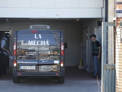 La furgoneta de La Mechá, incautada por la Guardia Civil.