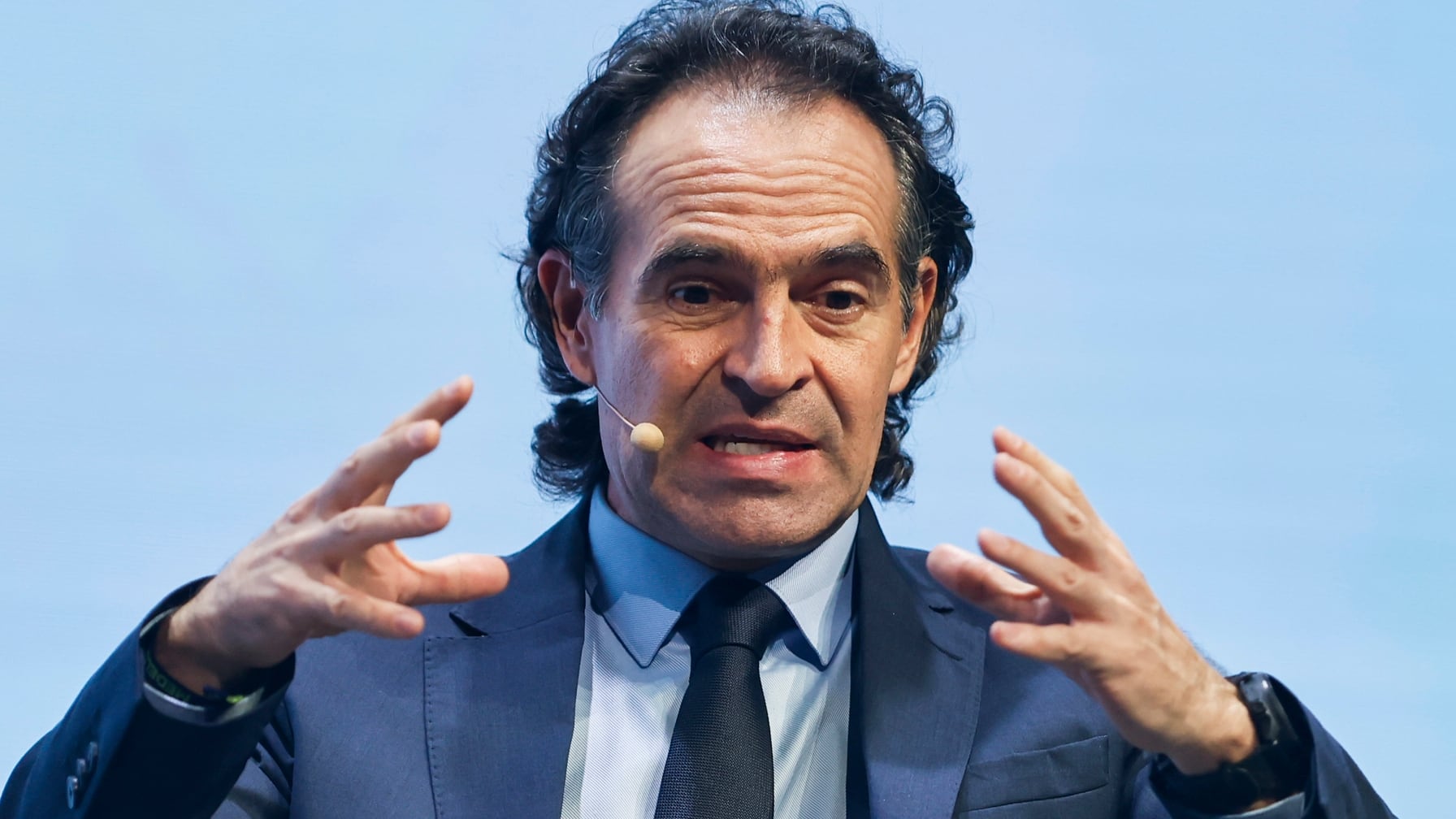 El alcalde de Medellín, Federico Gutiérrez, durante una intervención en el foro World In Progress. 
