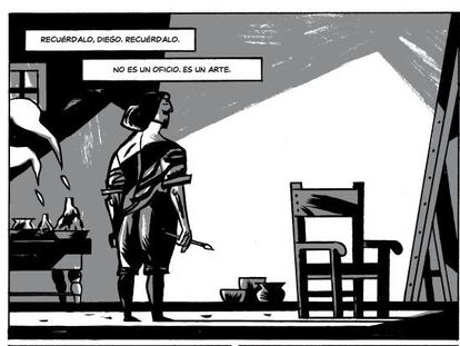 Dibujo de Javier Olivares para el libro &#039;Las meninas&#039; (Astiberri), escrito por Santiago Garc&iacute;a.