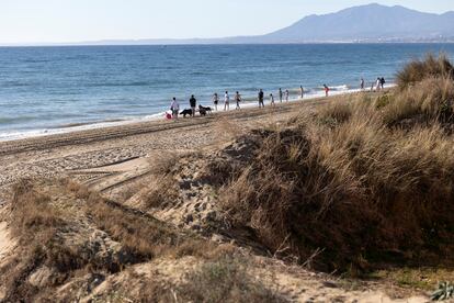 Playa Real de Zaragoza, en Marbella, donde fue asesinada Natalia Mosquera. 