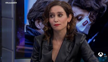 Isabel Díaz Ayuso, este martes en 'El Hormiguero'.