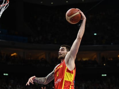 Juancho Hernangomez en la semifinal del Eurobasket contra Alemania.