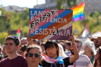Manifestación LGTBIQ+ en Barcelona, en 2023.