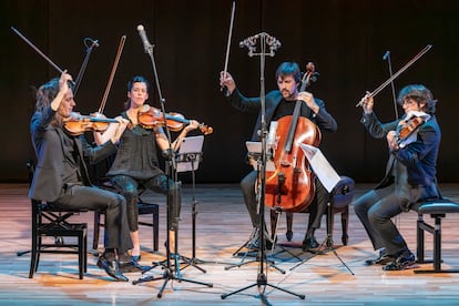 El Cuarteto Gerhard en la Fundación Juan March (Madrid) este martes.