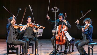 El Cuarteto Gerhard en la Fundación Juan March (Madrid) este martes.