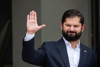 Gabriel Boric en París (Francia), el 17 de junio.