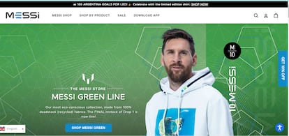 Portada de la tienda online The Messi Store