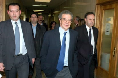 César Alierta, a su llegada al Juzgado de Instrucción número 32 de Madrid, donde estuvo citado como imputado