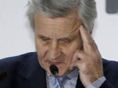 El presidente del BCE Jean Claude Trichet en la clausura de la convención anual de la Asociación de Mercados Financieros.