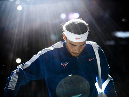 Rafa Nadal, antes de un partido la semana pasada en París-Bercy.