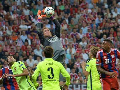 Ter Stegen, ayer en el Allianz Arena.