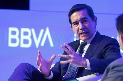 El presidente del BBVA, Carlos Torres  en la segunda jornada de la quinta edición del 'Wake Up, Spain' esta misma semana.