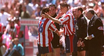 Torres, el día que debutó con el Atlético, en 2001.