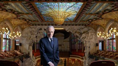 El tenor Josep Carreras, en el Palau de la Música Catalana.