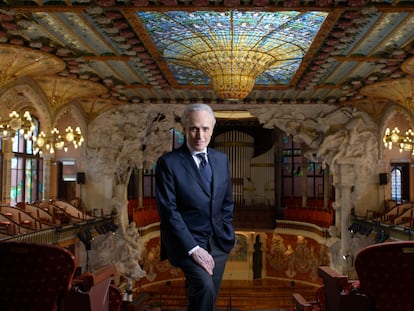 El tenor Josep Carreras, en el Palau de la Música Catalana.