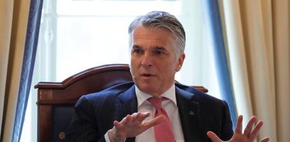 Sergio Ermotti, durante un evento en Suiza.