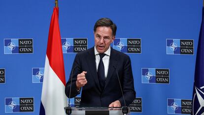 Mark Rutte, primer ministro de Países Bajos y recién elegido secretario general de la OTAN, el pasado 17 de abril en la sede de la Alianza Atlántica en Bruselas.