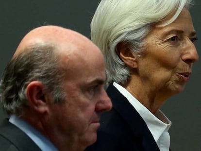 Luis de Guindos, vicepresidente del BCE, y Christine Lagarde, presidenta.