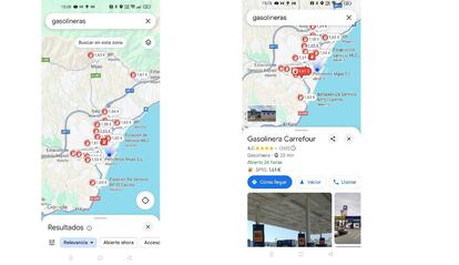 Encontrar gasolineras baratas con Google Maps