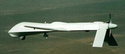 Modelo de avión no tripulado predator que usa Estados Unidos.