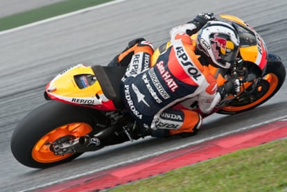 Pedrosa rueda en Sepang