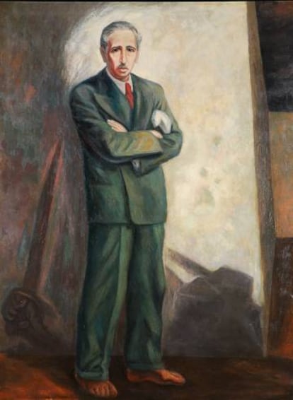 Oli de José Chávez Morado, de 1940, amb Companys amb els peus nus a terra, que hauria alimentat el mite.