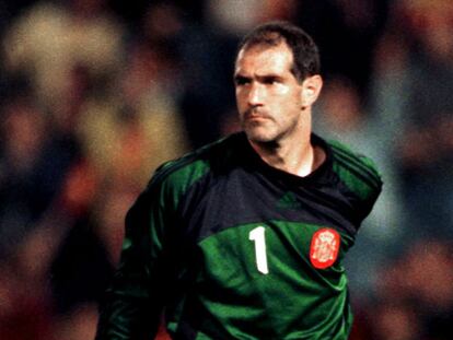Zubizarreta, en el España-Suecia de 1998.