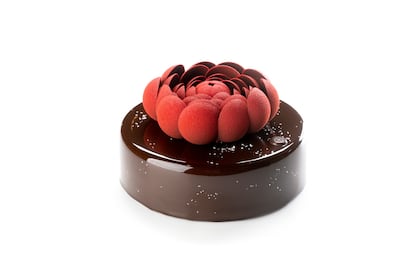 Tarta Iracunda, una tarta sacher, elaborada por el pastelero Raúl Bernal. Imagen proporcionada por  el maestro pastelero.