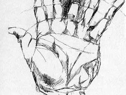 Dibujo del escritor alemán Günter Grass, incluido en 'Lírico botín'.